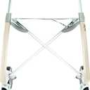 byACRE Carbon Ultralight Rollator Walker with Organizer Bag, Wide Track, Oyster White