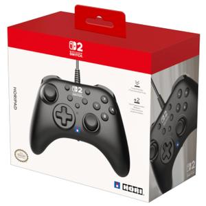 HORI - HORIPAD Turbo Wired Controller (Black) for Nintendo Switch 2/PC - Officially Licensed by Nintendo