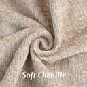 FUTEI Oatmeal Chenille Throw Pillow Covers 16x16 Inch Set of 2,Soft Cozy Bound Edge Design Cushion Case,Home Decor for Couch Bed Living Room