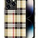 Case Compatible With For IPhone 16 Pro Max, Plaid Pattern Phone Case Drop Protection,Soft Shockproof For Girl Women Boy Men,Case For IPhone 16 Pro Max