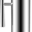 Stainless Steel Water Pitcher Carafe with Ice Guard 70 Ounces Capacity Chrome Plated Mirror Finish by MUGLIO (Silver)