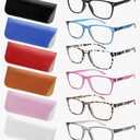6 Pack Reading Glasses for Women Men, Spring Hinge Eyeglasses Blue Light Blocking Anti Eyestrain Computer Readers  1.75