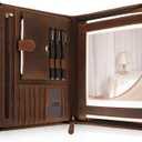 Jack&Chris Leather Portfolio with Zipper for Men Women, Leather Padfolio Organizer Business Resume Legal Pad Portfolio Notebook Binder for A4/Pad, JC007-8