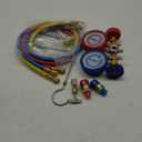 KOOPOOL Self-Sealing & Puncturing R134A Can Tap, Compatible with R134a/R12/R22/R502 Refrigerants, 5FT Extended Hoses, Adjustable Couplers & Adapter Kit for Car AC Systems(Without Box)