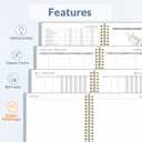 2 x SUNEE 20262027 Monthly Planner  Large 7" x 10" Organizer with Tabs, 100 GSM Paper, 24-Month Calendar, Spiral Bound, Flexible Cover for Office, School, Women, Men, Gray Blue