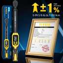 YIYEIE Digital Torque Wrench 3/8" Drive | 5-99.5 ft-lb | 1% Accuracy | Smart Alert Multi | Electric Torque Wrench Digital for Bike/Moto/Auto, 2 Extension Bars Reach Tight Spaces