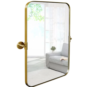Hamilton Hills 16" x 24" inch Brushed Gold Metal Framed Mirror