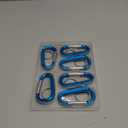 CampTek Carabiner Caribeaner Clip,3" Large Aluminum D Ring Shape Carabeaner with Keyring Keychain Hook