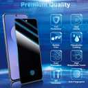 2+2 Pack Privacy Screen Protector Compatible with Galaxy S25 FE 5G - 2 Tempered Film + 2 Camera Lens Glass - High Clarity - Bubble Free - Anti-Spy Protection - Anti-Shatter