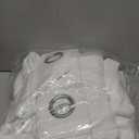 Amazon Basics Chenille Room Darkening Curtains, Light Filtering Window Drapes for Bedroom and Living Room, 2-Panel Set with Grommets, 42" W  84" L, White Classic