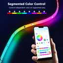 2 x dalattin BGRIC 32.8ft LED Strip Lights for Bedroom, 5050 Smart LED Lights with Multiple Colors on One Line, Works with App & IR Remote, Music Sync for Room Decor Party Gaming