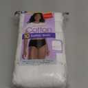 Hanes Women's Underwear Pack, 10-Pack, Full-Coverage Cotton Blend Panties, Moisture-Wicking Underwear for Women (9, All White)