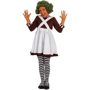 fun shack Girls Chocolate Factory Worker Halloween Costume, Kids Candy Movie Character Outfit for Trick-or-treating Size S