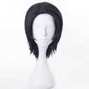 Anime Black Short wig Men Straight Hair COS Yuuta Pure Lovers Cosplay Wig Halloween,Christmas,Daily Fashion, Anime and Gaming Expo,Fancy ball