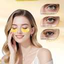 Gold Eye Mask, 20 Pairs Golds Eyes Patches, Collagen Moisten Gold Eye Patches for Puffy Eyes, Reduce Dark Circles, Bags, Wrinkles, Under the Eye Self Care