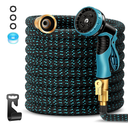 150 ft Expandable Garden Hose-2026 Upgraded Expanding Water Hose with 10 Function Nozzle, 3/4" Solid Brass Fittings, 5-Layer Latex Core, No-Kink Flexible Retractable Hose for Patio, RV, Car Washing
