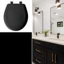 Bemis Classic Colors Slow Close Toilet Seat, Easy Clean Hinges and Durable Plastic Seat, Made in USA, Elongated, Black