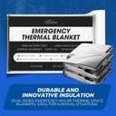 CloudTen Premium Quality Emergency Blanket Bundle | 10 Tear Resistant Blankets Plus Emergency Whistle | Reusable Emergency Mylar Blankets for Survival Gear and Supplies or Camping Essentials