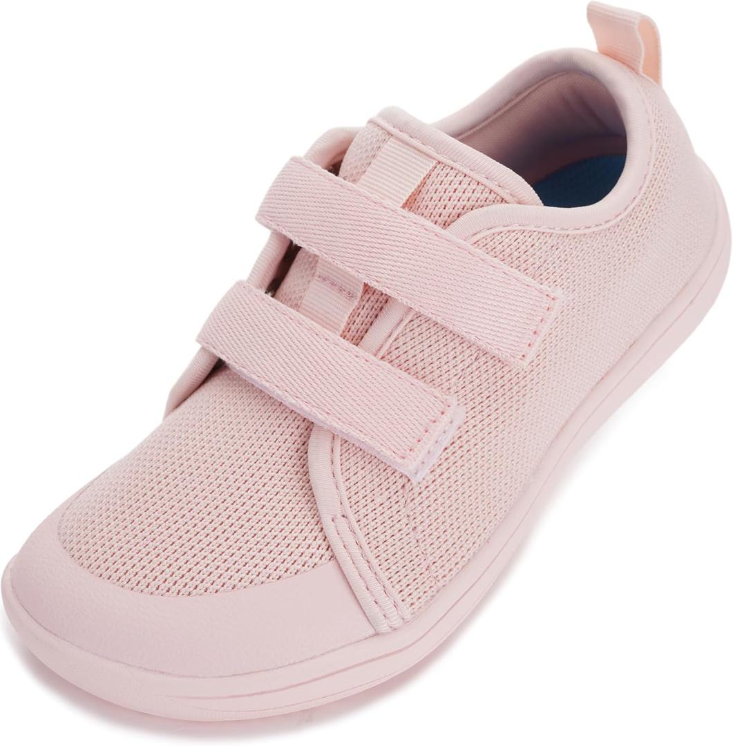WHITIN Toddler/Little/Big/Kid Wide Barefoot Shoes | Boys/Girls Minimalist Sneakers | Splay Naturally | Lightweight (Pink)