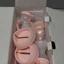 NCVI Double Electric Breast Pump 8782, Portable Anti-Backflow, with 4 Size Flanges, 4 Modes & 9 Levels, LED Display, 10 Breastmilk Storage Bags, Ultra-Quiet and Pain Free Breast Pumps (Pink-2200mah)