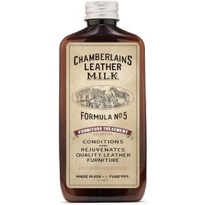 Chamberlains Leather Milk Furniture Treatment - All-Natural Leather Cleaner, Leather Conditioner for Couches and Living Room Furniture No 5, 6 Oz (6 Fl Oz (Pack of 1))