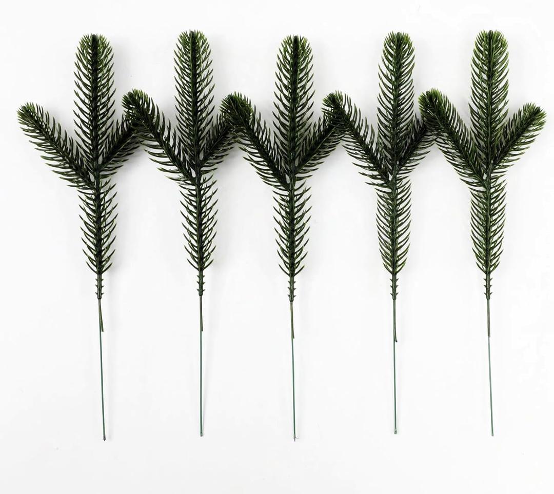 Simulated Christmas Pine Needles and Branches (No Fans Available), 3"D x 7"W x 15"H