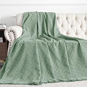MEETSKY Sofa Covers for 3 Cushion Couch - Thick Soft Throws for Living Room (XX-Large: 91" x 134", Sage)