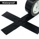 BOMEI PACK 5 Pack Black Duct Tape Roll Crafts, Residue Free Duct Sealing Tape Multi Pack, 8.3Mil x1.88Inch x 35Yds