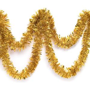 Anderson's Metallic Gold Tinsel Twist Garland, 25ft Holiday Decoration, Christmas Tree Trim, Parade Float Decor, Party Supplies, Halloween, Graduation, Indoor Outdoor Event Garland