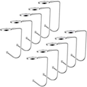 Christmas Stocking Holders Christmas Stockings Hooks Hanger Clip Non-Slip Safety Fireplace Hooks Mantel Hooks for Christmas Party Decoration(Silver, 10)
