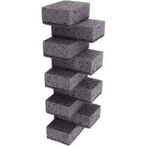Black Scrub Sponges. Made in Europe. 9 Pack, 4.3x2.8x1.4 inches. Heavy Duty and Non Scratch Fiber. Kitchen Sponges Pack with No Smell. for Dishes and Household Washing