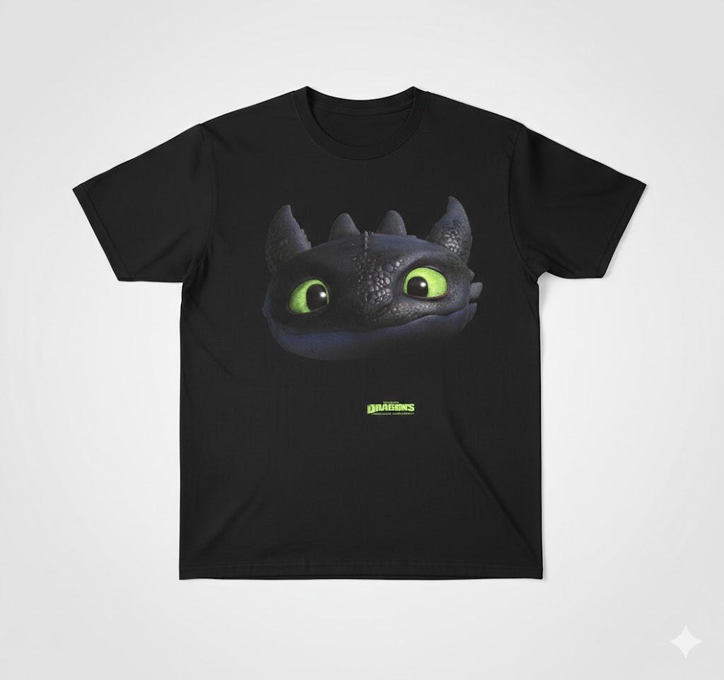 How To Train Your Dragon Toothless Shirt , Size L, Black