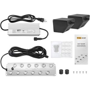 Dyna-Living Mist Maker Ultrasonic Fogger 12 Head Mist Maker Fogger 9000ml/H Ultrasonic Mister Fogger Pond Mister Atomizer Pond Fogger with Float, IP67 Waterproof Halloween Fog Mist Machine