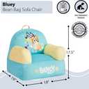 Bluey Kids Sofa Bean Bag Armchair, Soft Plush Lounge Chair for Bedroom or Playroom