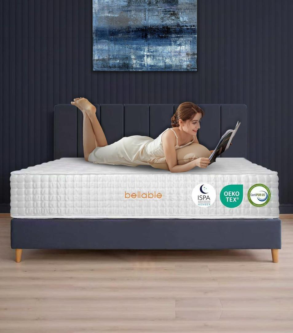 Full Size Mattress, 14 Inch Medium Firm Hybrid Full Mattress, Full Size Mattress in A Box, Memory Foam Individually Pocket Coils with Excellent Edge Support, Zone Support for Back Pain Relief