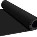 1/4in Thick Tough Rubber Flooring Roll,Heavy Duty Fitness Equipment Rubber Mat,EPDM Home Gym Rubber Flooring,Flexible&Durable,10'4',Solid Black