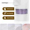 100pcs Kraft Bags with Window 3.5x5.5 Inches White Reusable Sealable Zip Lock Food Storage Stand up Paper Pouches for Home or Business