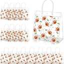 16Pcs Football Goodie Bags, HYMENEX Football Gift Bags with Handles Superbowl Party Decorations Clear PVC Football Snack Treat Bag for Super Bowl Supplies Team Birthday Party Sport Favor