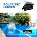 Robee Swimming Goggles, Adult Polarized Swim Goggles for Men Women Youth, Water Pool Glasses (Black, Smoke, Polarized)