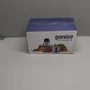 Ganiza Food Processor, 2-Speed Food Chopper Meat Grinder with 8 Cup Stainless Steel & 8 Cup Glass Bowls, Upgraded Button & Smart Overheat Protection Light - Includes Clean Brush, 2 Sets of Blades (Silver)