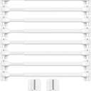 Jetec 2 Pcs Adjustable Plastic Net Curtain Rod 15.7-27.5 Inch Self Adhesive Shower Curtain Rods for Window Cupboard Bars Tension Drill Less Accessories for Home Bathroom Hotel (White)