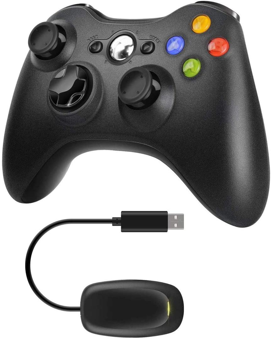 Xbox 360 Wireless Controller Gamepad Joystick with USB Receiver for Xbox 360 and PC 3000