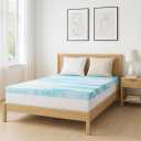 Memory Foam Mattress Topper King - 4 Inch Gel Infused Bed Toppers, Pressure Relief Mattress Pad, CertiPUR-US Certified