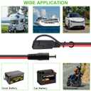 SAE to DC Power Cable 14AWG SAE Plug to DC 5.5x2.1mm Male Adapter Cable, with SAE Polarity Reverse Adapter 10 Pcs DC Adapter, for Solar Battery Panel Automotive RV(2ft,2pack)