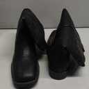 DREAM PAIRS Women's Cowboy Cowgirl Boots Embroidered Square Toe Mid Calf Western Boots Fashion Dress Chunky Low Heel Shoes for Theme Party Country Concert (8.5, All Black)