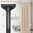 Bonpally Room Divider Curtain Rod, No Drilling Tension Rod for Room Separation, 4-10ft(H) 28-114inch(W) Adjustable Heavy Duty Floor to Ceiling Wall Divider Room Partition Privacy Separator, Black