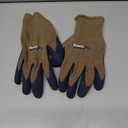 Red Steer PowerGrip A300B-L Rubber Palm Full-Fingered Work & General Purpose Glove, Tan/Navy Blue [PRICE is per PAIR] (Large)