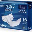 LivDry EnduraDry Max Adult Diapers with Tabs, Up to 12-Hours, Super Absorbent Incontinence Underwear, Leak Protection Briefs, Large, 16-Pack