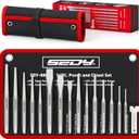 16-Piece Precision Punch & Chisel Set - Taper Punch, Pin Punch, Center Punch, Cold Chisels & Gauge for Versatile Applications