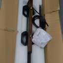 Farmhouse Dining Room Light Fixtures Over Table, Black Pendant Lights for Kitchen Island with Milk Glass Shade, 4 Light Linear Chandelier Lighting with Wood